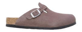 Clogs Birkenstock Kids Boston BS Suede Leather Faded Purple Narrow