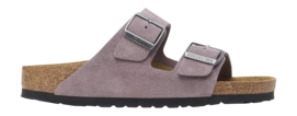 Slipper Birkenstock Women Arizona Suede Leather Faded Purple Narrow