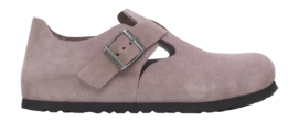 Clogs Birkenstock London Suede Leather Damen Faded Purple Narrow