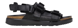 Sandales Birkenstock Homme Shinjuku Natural Leather Textile Black Regular
