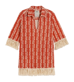 Strandkleid OAS Damen Rot Scribble Aya Netz