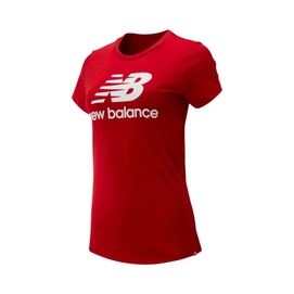 T-Shirt New Balance Women Essentials Stacked Logo Tee Team Red