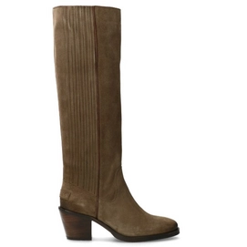 Bottes Shabbies Amsterdam Women Boot 7 CM Waxed Nubuck Taupe-Taille 37