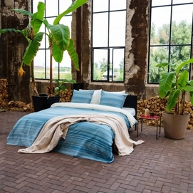 Dekbedovertrek Kayori Goko Blauw Satijn