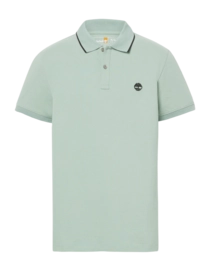 Polo Shirt Timberland Men Millers River Printed Neck Granite Green
