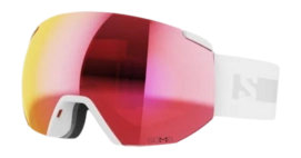 Masque de Ski Salomon Unisex Radium Sigma White Poppy Red