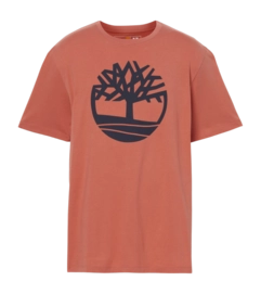 T-Shirt Timberland Men Kennebec River Tree Logo Burnt Sienna