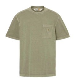 T-Shirt Timberland Merrymack River Garment Dye Chest Pocket Tee Herren Cassel Earth