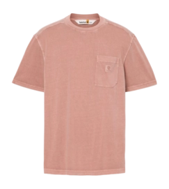 T-Shirt Timberland Men Merrymack River Garment Dye Chest Pocket Tee Hot Sauce