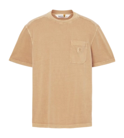 T-Shirt Timberland Men Merrymack River Garment Dye Chest Pocket Tee Wheat Boot