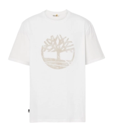 T-Shirt Timberland Men Merrymack River Garment Dye Logo Graphic Tee Undyed