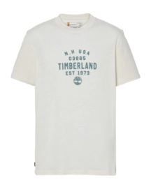 T-Shirt Timberland Men Refibra Front Graphic Vintage White