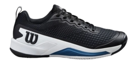 Tennis Shoe Wilson Men Rush Pro 4.5 Black White Ensign Blue