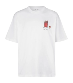 T-Shirt Samsoe Samsoe Unisex Sagiotto White Cin Cin