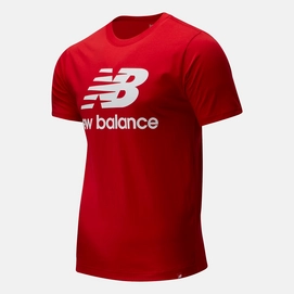 T-Shirt New Balance Essentials Stacked Logo Tee Team Red Herren-S
