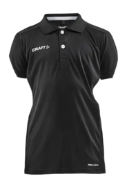 Tennisshirt Craft Pro Control Impact Polo J Kinder Black White