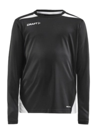 Tennisshirt Craft Pro Control Impact LS J Kinder Black White
