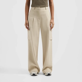 Pants Olaf Hussein Women Linen Cargo Oatmeal