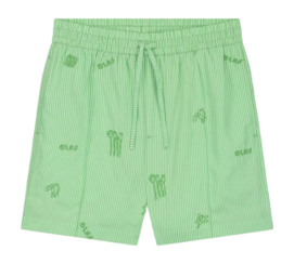 Shorts Olaf Hussein Women Stripe Embro Green Stripe
