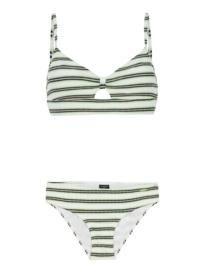 Bikini Protest Prtmarley Bralette Damen Green White Stripes