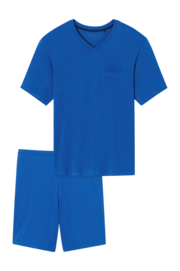 Pyjama Schiesser 181153 Herren Indigo Blue