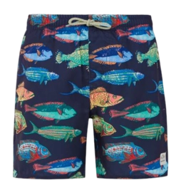 Beachshort Protest Boys Prtfish Night Sky Navy