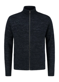 Pullover Blue Loop Harlingen Full Zip Sweater Herren Navy Melange