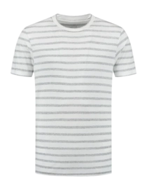 T-Shirt Blue Loop Men Refibra Stripe White/Light Blue