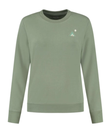 Trui Blue Loop Women Blue Fleece Tent Sweater Sea Spray Green