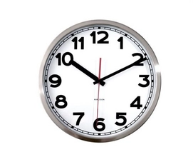 Klok Karlsson Numbers With Second Hand Steel Polished 29 cm