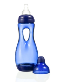 Babyfles Difrax Natural Handgreep 240 ml Blauw