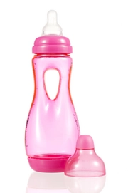 Babyfles Difrax Natural Handgreep 240 ml Roze