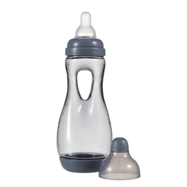 Babyfles Difrax Natural Handgreep 240 ml Grijs