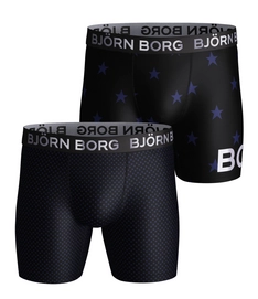 Boxershort Björn Borg Men Performance Stars Black Beauty (2 pack)