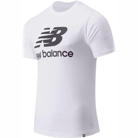 T-Shirt New Balance Essentials Stacked Logo Tee White Herren-XL