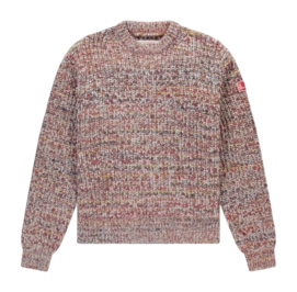 Trui The New Originals Men Fisherman Rib Knit Sweater Multi Colored Red