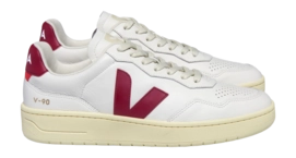 Veja Women V-90 O.T. Leather Extra-White Marsala