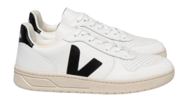 Veja Men V-10 Leather Extra-White Black