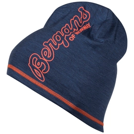 Bonnet Bergans Bloom Wool Beanie Navy Mel Br Magma