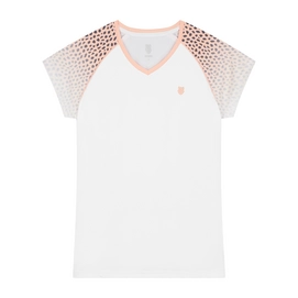 Tennis-Shirt K Swiss Hypercourt Top White Panther Print Damen