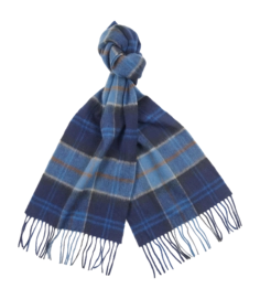 Sjaal Barbour Unisex Wool Cashmere Tartan Scarf Midnight