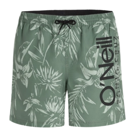 Swimming Trunks O'Neill Men Mix & Match Cali Floral 16 inch Green Tonal Tropicana