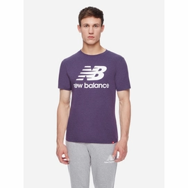 T-Shirt New Balance Essentials Stacked Logo Tee Prism Purple Heather Herren