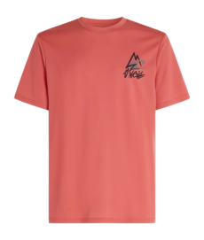 T-Shirt O'Neill Homme Logo Hybride Polygiene Red Orcher
