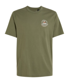 T-Shirt O'Neill Homme Series Black Print Polygiene Deep Lichen Green