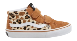 Baskets Vans Enfant SK8-Mid Reissue V Leopard Glitter Brown True White
