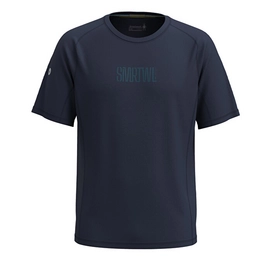 T-Shirt Smartwool Men Active Ultralite Graphic Short Sleeve Tee Deep Navy-Twilight Blue '24