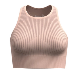 Sport BH Smartwool Women Intraknit Crop Bra Pink Sugar Heather