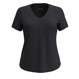 T-Shirt Smartwool Women Active Ultralite V-Neck Short Sleeve Black 25