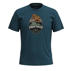T-Shirt Smartwool Unisex Bear Label Graphic Short Sleeve Tee Slim Fit Twilight Blue 24